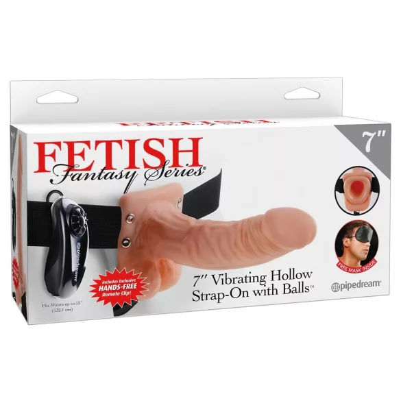 Fetish Strap-on - arnés con consolador vibrador 18 cm - color natural