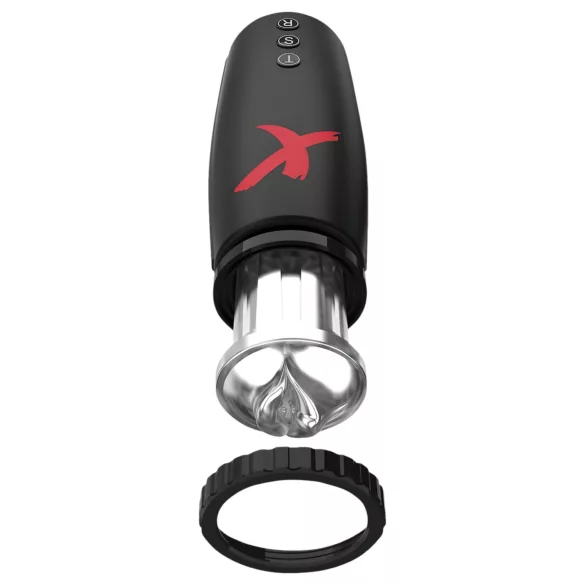 PDX Moto Bator - masturbador oral succión y movimiento arriba-abajo - negro