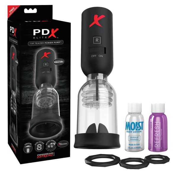 PDX Elite Tip Teazer - Estimulador Automático de Glande (negro)