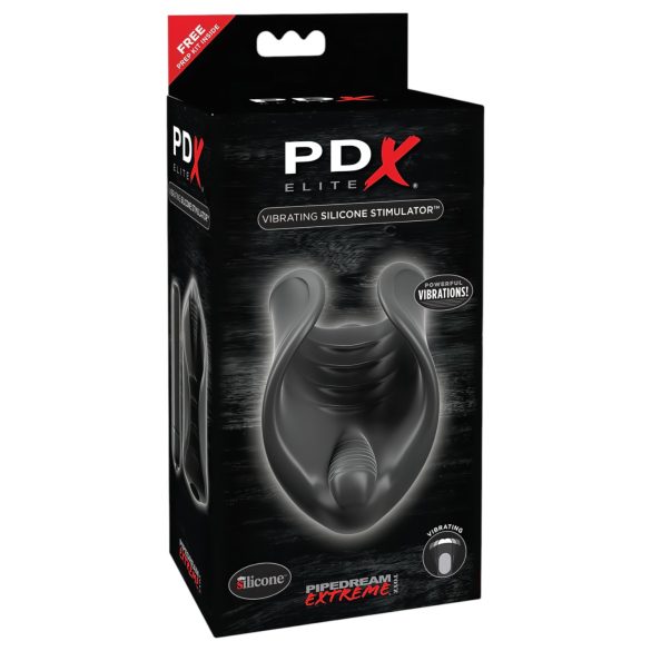 PDX Elite - Vibrador de Silicona para Hombre (Negro)
