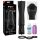PDX Roto-Teazer - Masturbador impermeable giratorio y vibrador (negro)