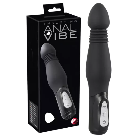 You2Toys - Vibrador anal empujador - silicona negra