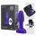 b-Vibe Rimming - Vibrador anal lila con perlas giratorias