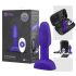 b-Vibe Rimming - Vibrador anal lila con perlas giratorias