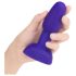 b-Vibe Rimming - Vibrador anal lila con perlas giratorias