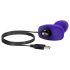 b-Vibe Rimming - Vibrador anal lila con perlas giratorias