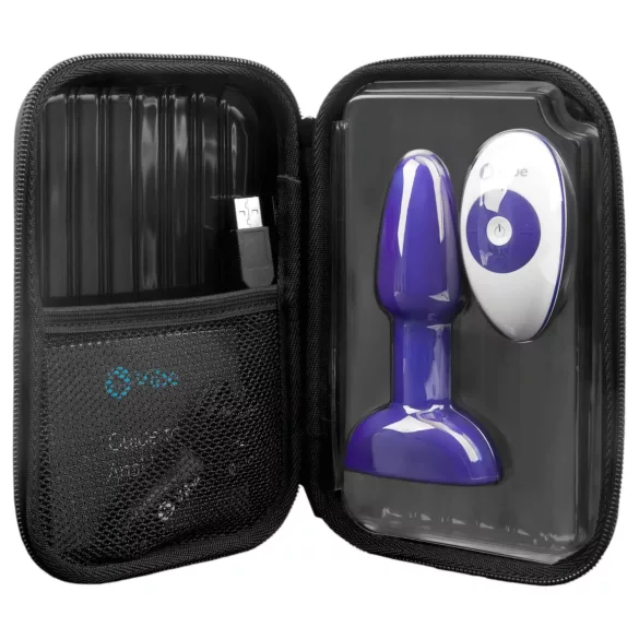 b-Vibe Rimming - Vibrador anal con perlitas giratorias (lila)