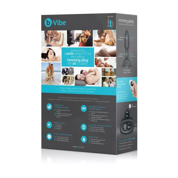 b-Vibe - Vibrador anal con esferas rotatorias - silicona negra