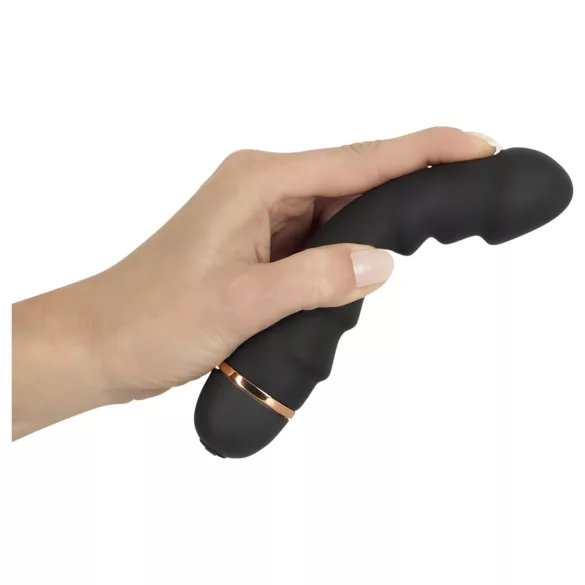 You2Toys - Vibrador flexible con texturas - silicona negra