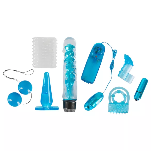 You2Toys - Set de juguetes sexuales con vibrador - 8 piezas - azul
