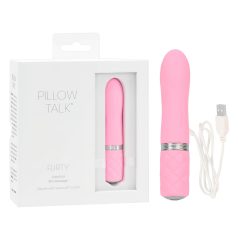   Pillow Talk Flirty - vibrador recargable tipo bala - silicona rosa
