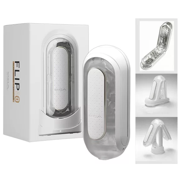 TENGA Flip Zero - masturbador vibrador masculino - blanco