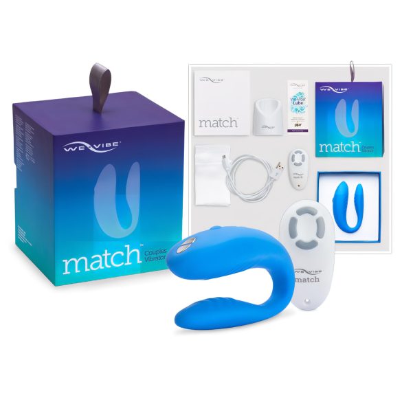 We-Vibe Match - vibrador para parejas recargable resistente al agua azul