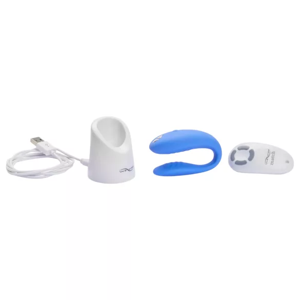 We-Vibe Match - vibrador para parejas recargable resistente al agua azul