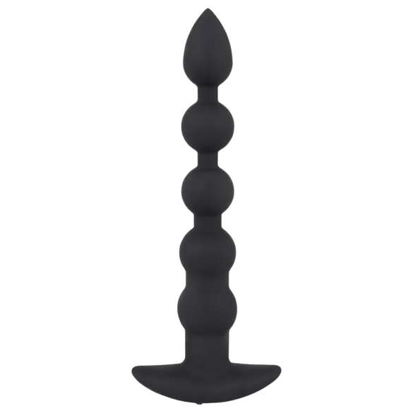 Black Velvets - vibrador anal recargable 5 bolas silicona negro