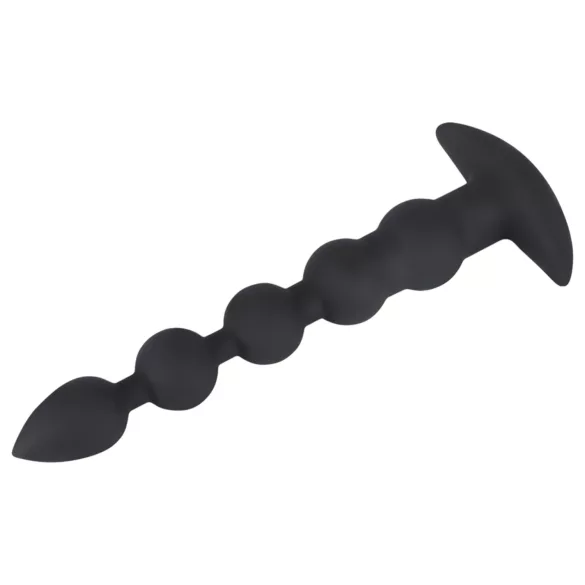 Black Velvets - vibrador anal recargable 5 bolas silicona negro
