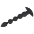 Black Velvets - vibrador anal recargable 5 bolas silicona negro