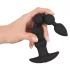 Black Velvets - vibrador anal recargable 5 bolas silicona negro