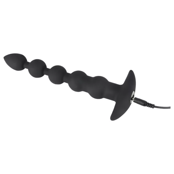 Black Velvets - vibrador anal recargable 5 bolas silicona negro