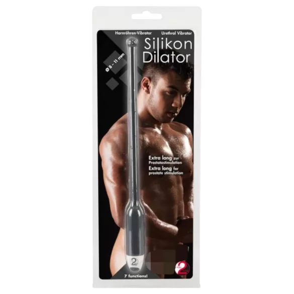 You2Toys - dilatador uretral vibrador - silicona negra 8-11 mm