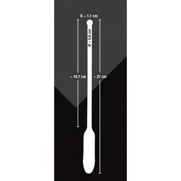You2Toys - dilatador uretral vibrador - silicona negra 8-11 mm