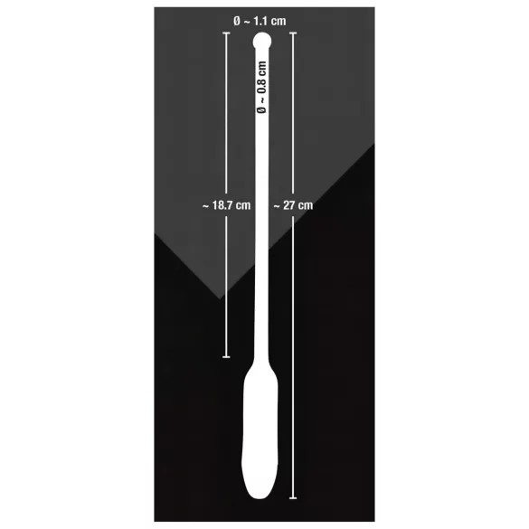 You2Toys - dilatador uretral vibrador - silicona negra 8-11 mm