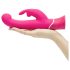 Happyrabbit - Vibrador punto G y clítoris - resistente al agua - silicona rosa