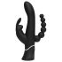 Happyrabbit Triple - Vibrador recargable triple para clítoris y anal (negro)