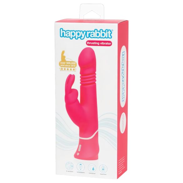 Happyrabbit - vibrador con movimiento y brazo para clítoris - recargable - rosa