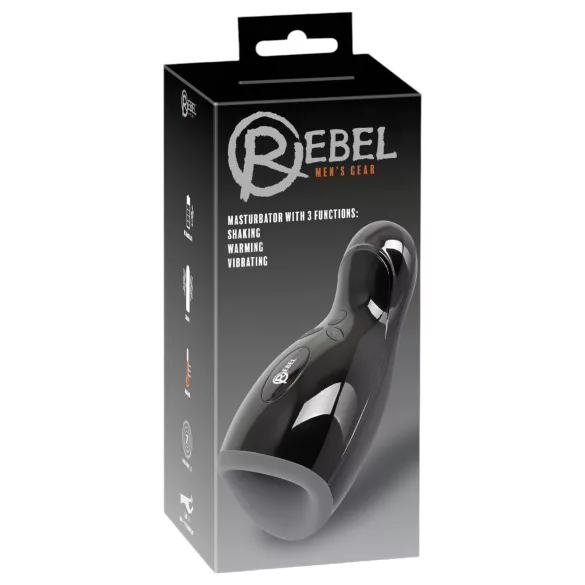 Rebel - masturbador negro con calor, vibración y movimiento arriba-abajo