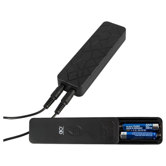 Double Thruster - arnés con doble vibrador - silicona negra