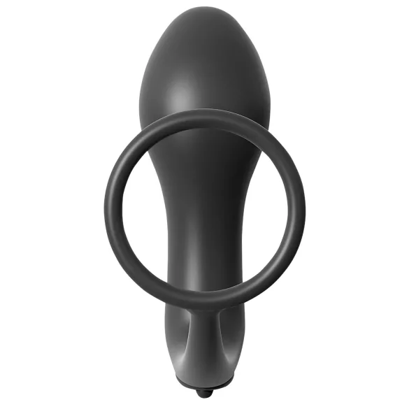 Analfantasy - vibrador anal para dedo con anillo para pene - silicona negra