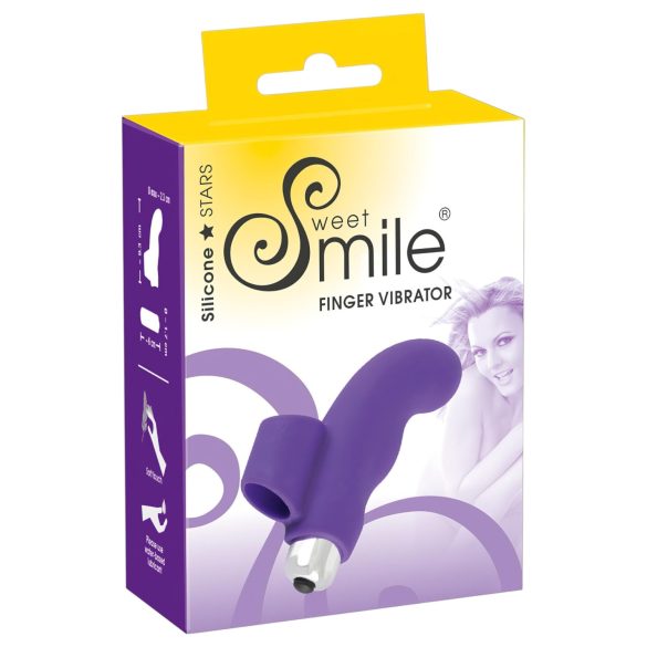 SMILE Finger - vibrador de dedo ondulado de silicona (lila)