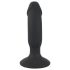 Black Velvet - Vibrador anal con pene recargable (negro)