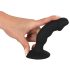Black Velvet - Vibrador anal con pene recargable (negro)