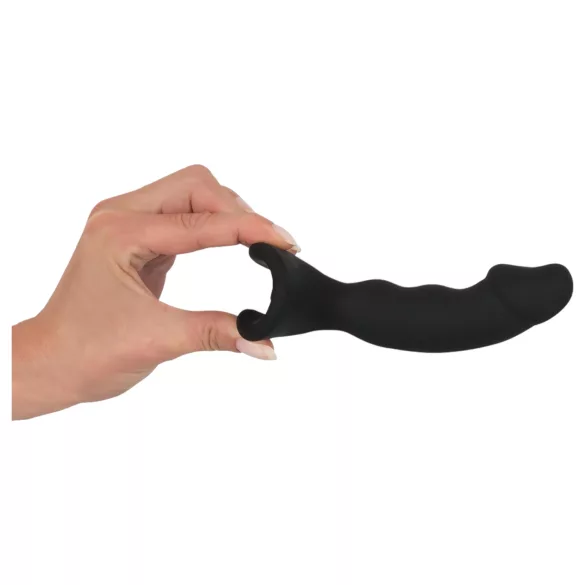 Black Velvets - vibrador anal recargable con pene - silicona negra