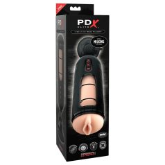   PDX Elite - masturbador automático vibrador - succión pene - silicona negra