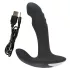 Rebel - masajeador prostático vibrador con bolas giratorias - silicona negra