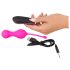 SMILE Bolas de Amor - huevo vibrador con control remoto, recargable (rosa)
