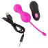 SMILE Bolas de Amor - huevo vibrador con control remoto, recargable (rosa)