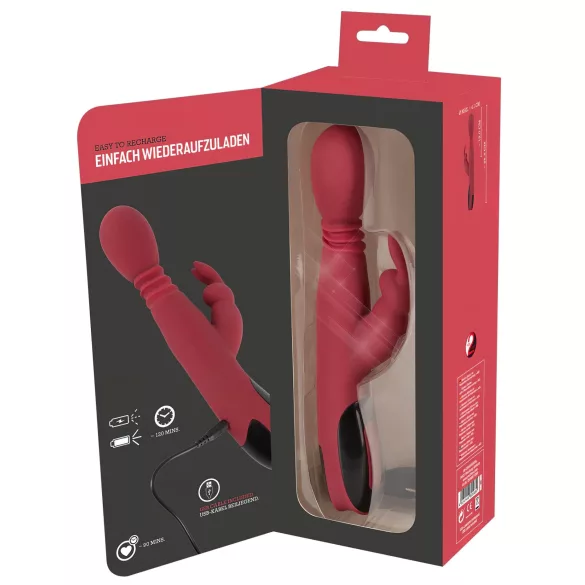 You2Toys Masajeador - vibrador de punto G con empuje, rotación y calefacción (rojo)