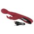 Vibrador G-spot rojo: empuja, rota y calienta.