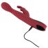 Vibrador G-spot rojo: empuja, rota y calienta.