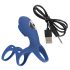 SMILE Pareja - Anillo vibrador recargable para pareja (azul)