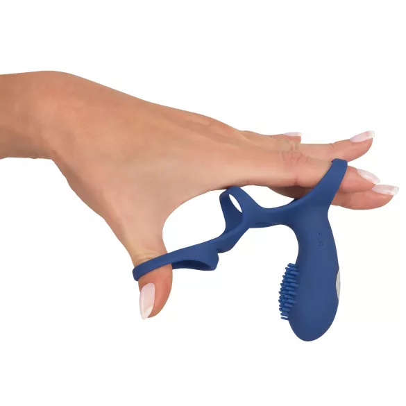 SMILE Couple - anillo vibrador para pene recargable - silicona azul
