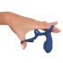 SMILE Pareja - Anillo vibrador recargable para pareja (azul)