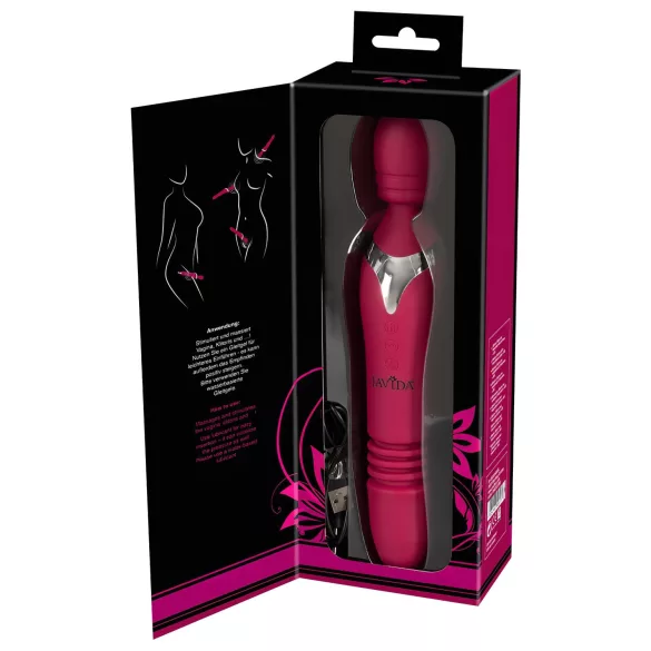 Javida Thrusting - vibrador masajeador 3 en 1 (rojo)