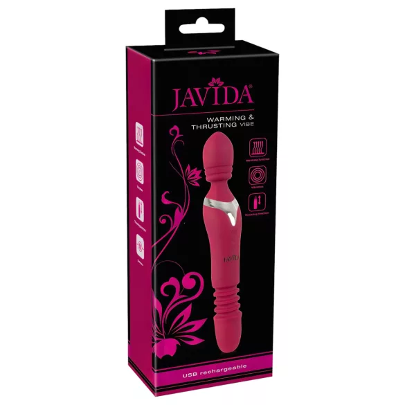 Javida Thrusting - vibrador masajeador 3 en 1 (rojo)