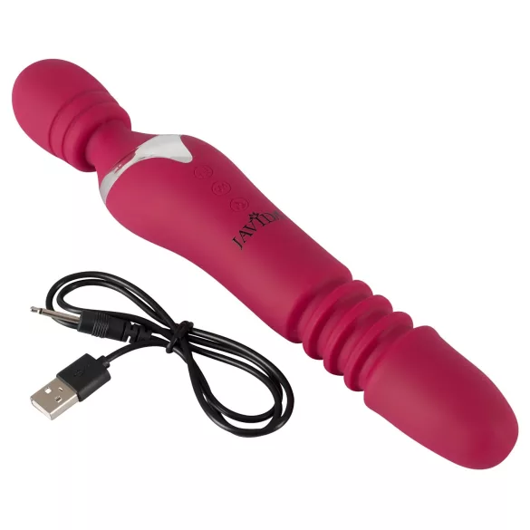 Javida Thrusting - vibrador masajeador 3 en 1 (rojo)