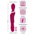 Javida Thrusting - vibrador masajeador 3 en 1 (rojo)